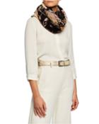 Patchwork-print Cashmere