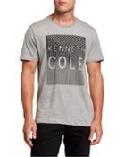 Men's Flocked Line Brand Graphic T-shirt