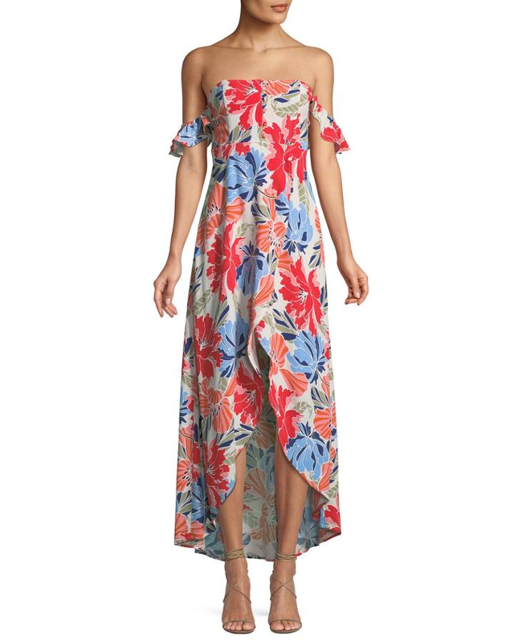 Esmeralda Off-the-shoulder Floral-print