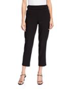 Stretch Crepe Cropped Pants