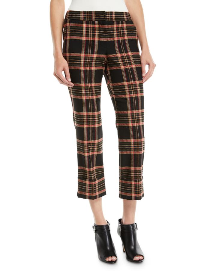 Estevan Cropped Pants In Plaid