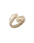 Estate 18k Tri-tone Panther Ring,
