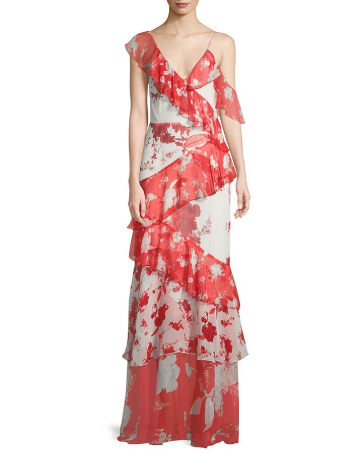 Olympia Asymmetric Silk Ruffle