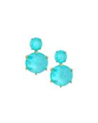 18k Rock Candy 2-stone Post Earrings In Turquoise