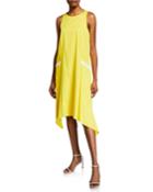 Contrast Pocket Trapeze Dress