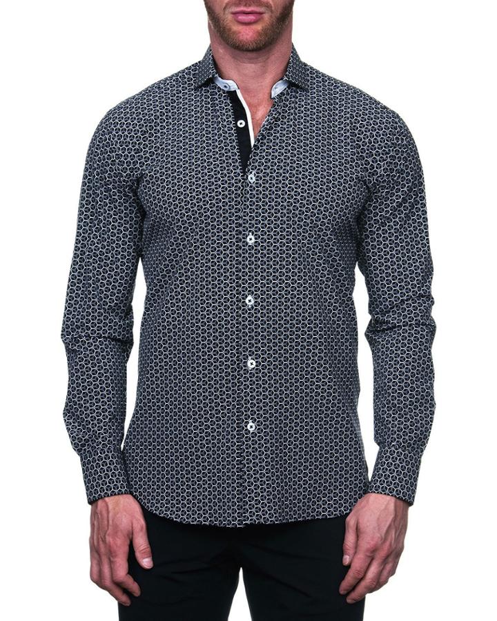 Men's Einstein Shaped Sport Shirt - Rush Black