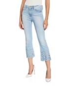 Le Crop Mini Boot-cut Eyelet Cropped Jeans