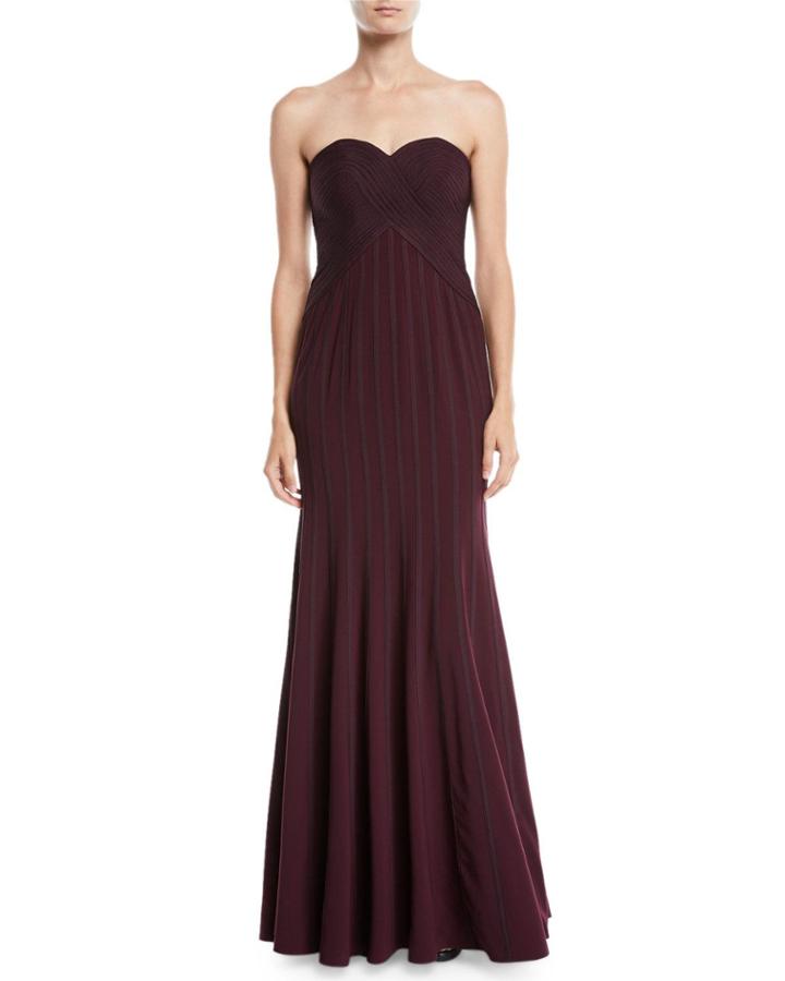 Strapless Flowy Gown W/