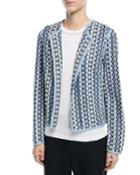 Long-sleeve Open-front Woven