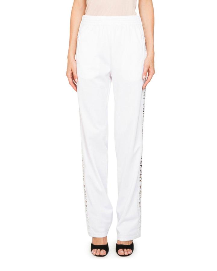 Logo Straight-leg Neoprene Jersey Track Pants