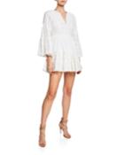 Norwa V-neck Tiered Eyelet & Lace