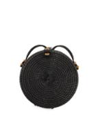 Round Woven Rattan Crossbody Bag