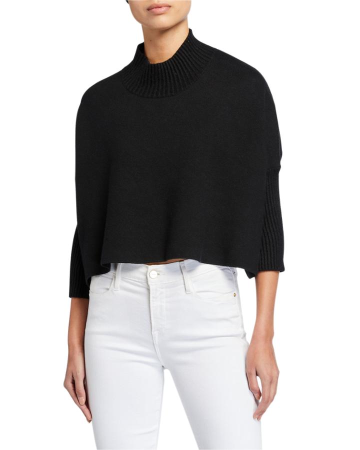 Mock-neck Cropped