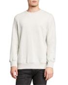 Men's Distressed Cotton-blend Crewneck
