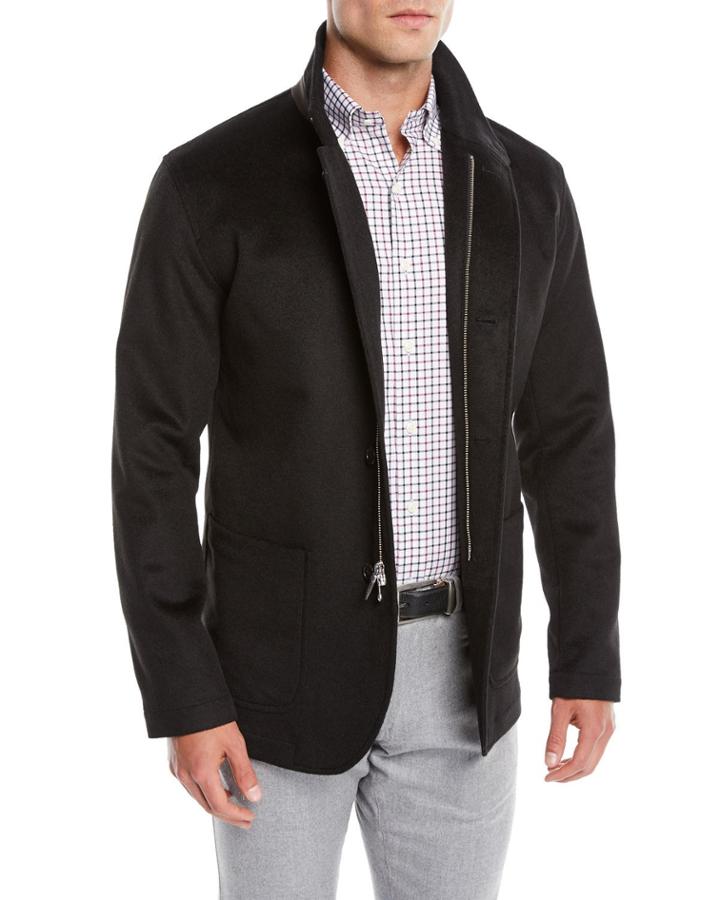 Men's Wade Crown Fleece Zip-front Blazer