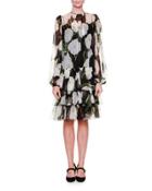 Tulip-print Chiffon