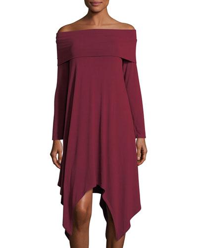 Off-the-shoulder Handkerchief Dress