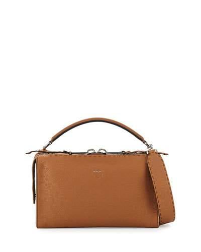 Lei Leather Satchel Bag, Brown