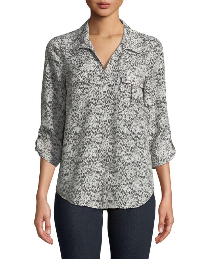 Booker V-neck Printed Blouse