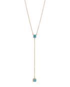 Jeweled Y-drop Necklace, Turquoise