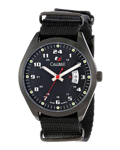 40mm Men's Trooper Canvas Watch, Black