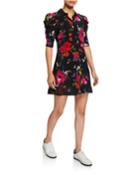 Jem Floral Gathered-sleeve