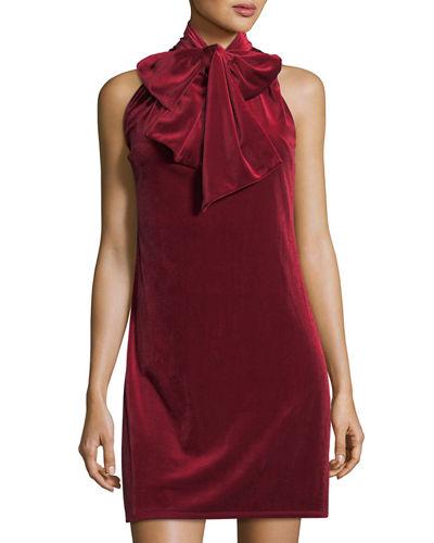 Tie Neck Velvet