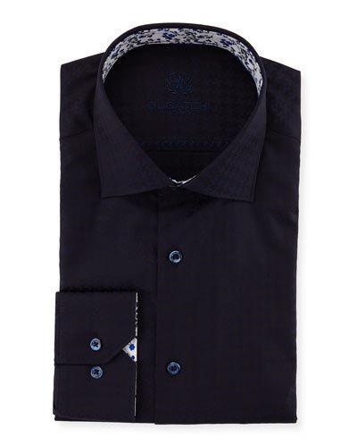 Contrast-faced Cotton Dress
