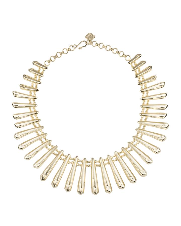 Kendra Scott Jill Gold-plated Statement Bib Necklace, Women's, Gold