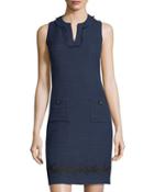 Appliqu&eacute;-trim Tweed