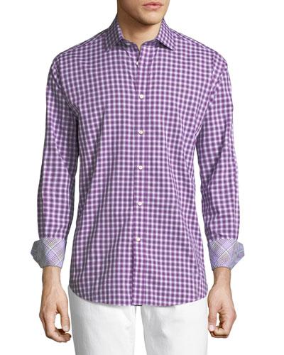 Check-print Long-sleeve
