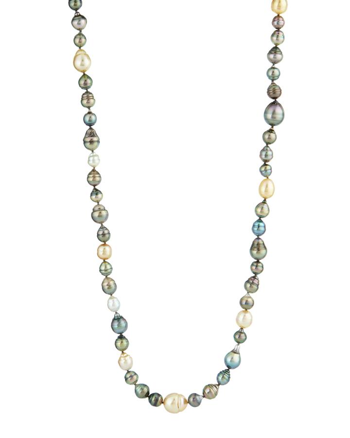Belpearl Long Tahitian & South Sea Pearl Necklace, Women's