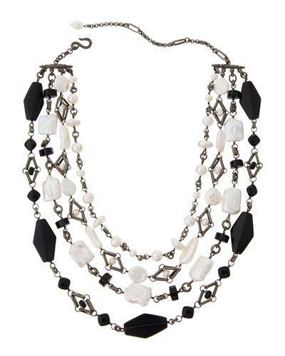 Verona Agate And Pearl Choker Necklace