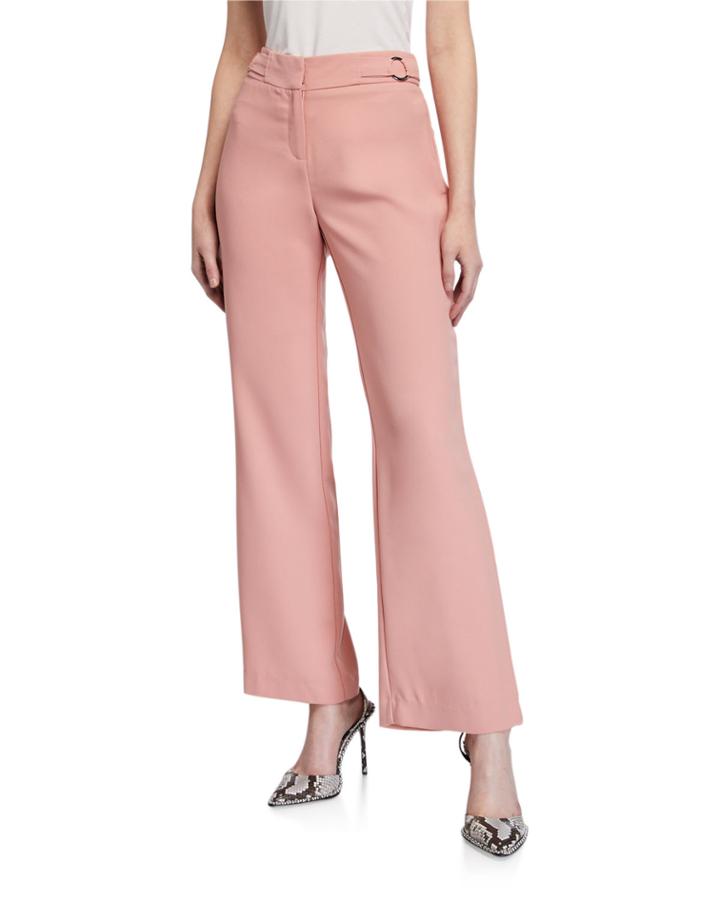 Fly-front Trousers With O-ring Belt