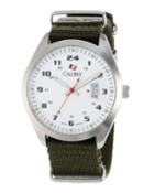 40mm Men's Trooper Canvas Watch, Green/white