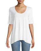 1/2-sleeve High-low Tee