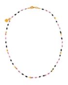 Single-strand Sapphire, Spinel & Pearl Necklace