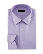 Gold Label Micro-glen Plaid Dress Shirt,