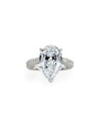 Solitaire Cubic Zirconia Pear Ring,