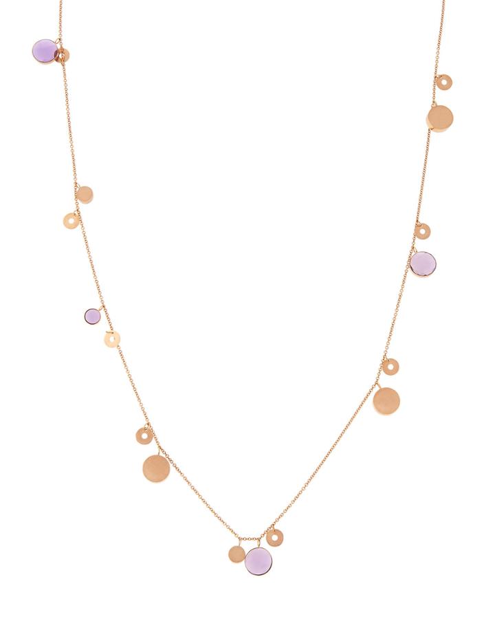 Nanis Amethyst 18k Rose-gold Charm Necklace,