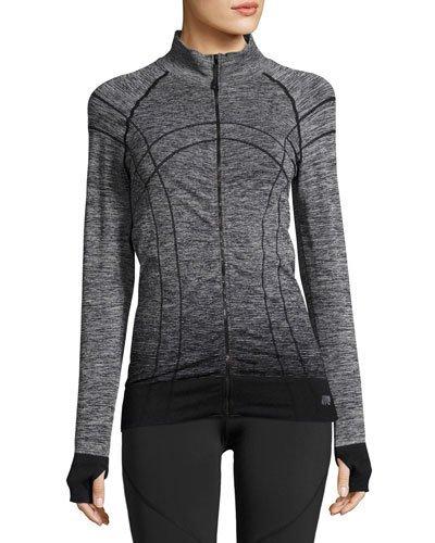 Dip-dye Seamless Jacket, Gray/black