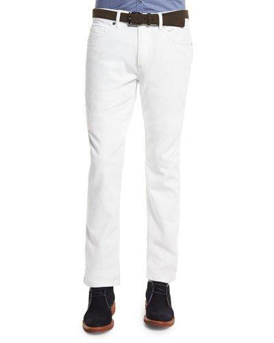 Five-pocket Slim-fit Jeans, White