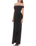 Off-the-shoulder Wrap-skirt Gown