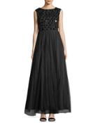Soutache Sequined A-line Gown