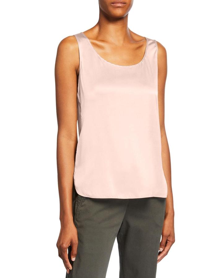 Scoop-neck Silk