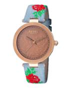 40mm Carroll Gardens Watch W/ Leather Strap,