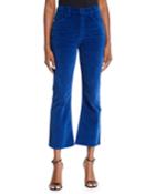 Empire Velvet Crop Flare-leg Jeans
