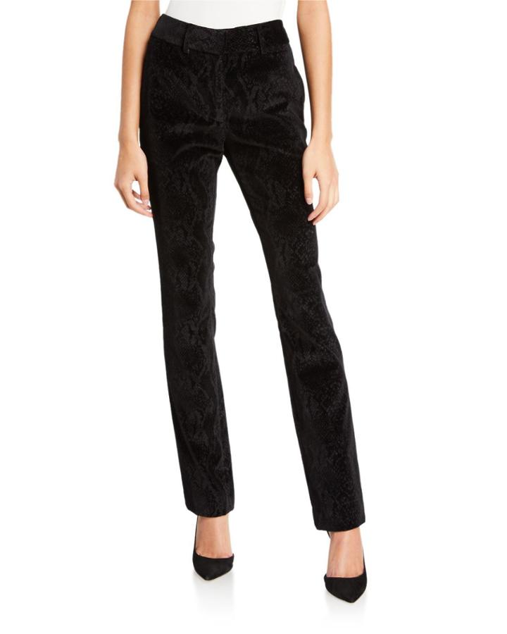 Perfect Velvet Snake-print Trousers