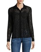 Hooked On You Lace Blouse, Black