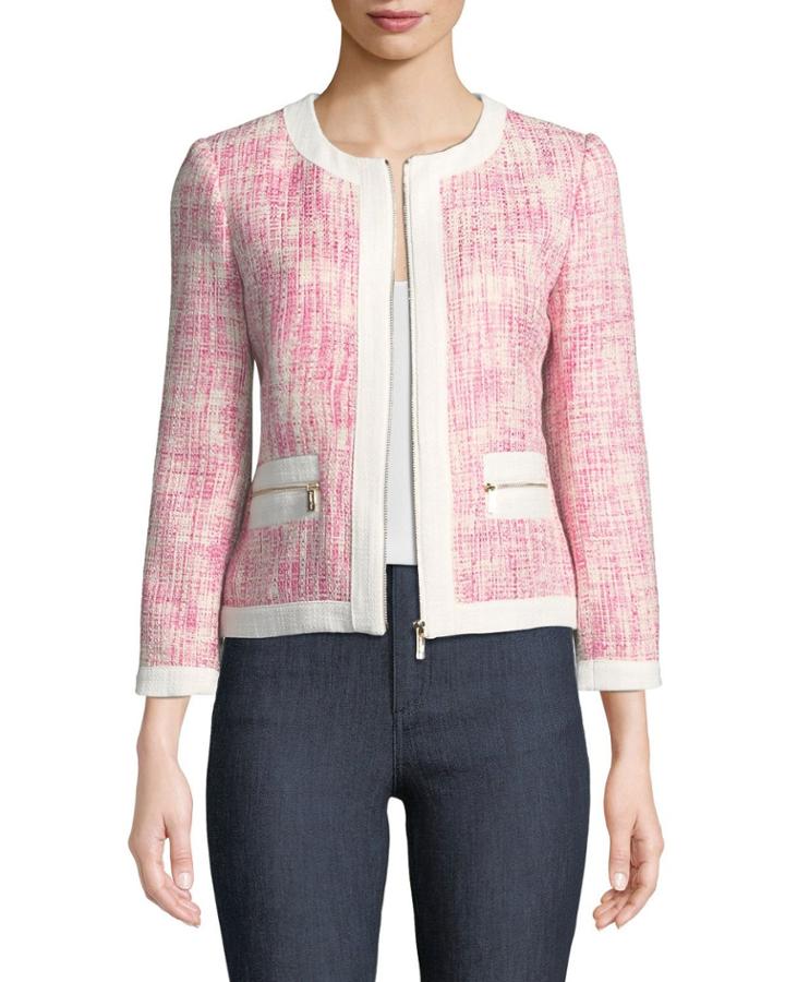 Tweed Zip-front Jacket